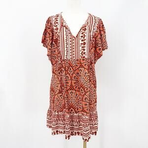 Knox Rose Mini Dress M Floral Paisley Boho Summer Beachy Resortwear Festival